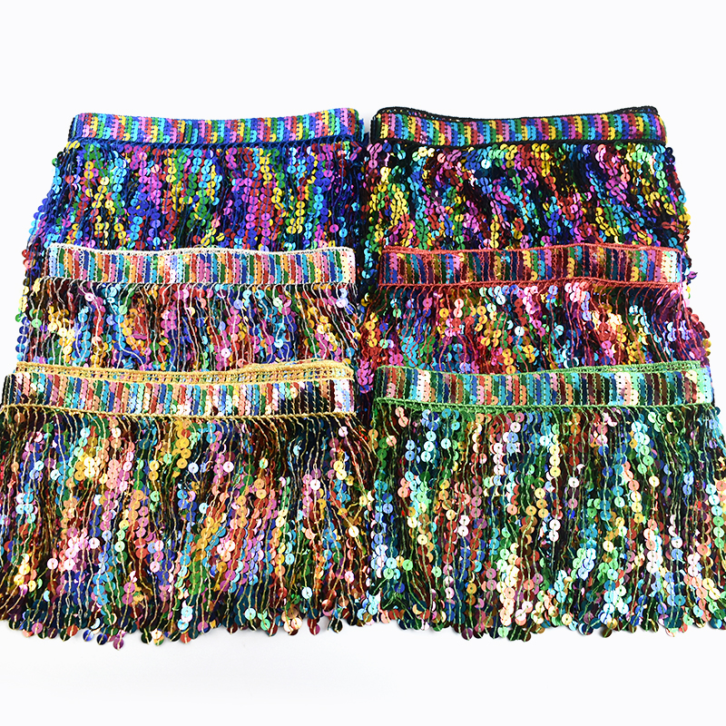 Fringe Ribbon Sewing - 5/10Yards Sequin Fringe Tassel 16cm Latin