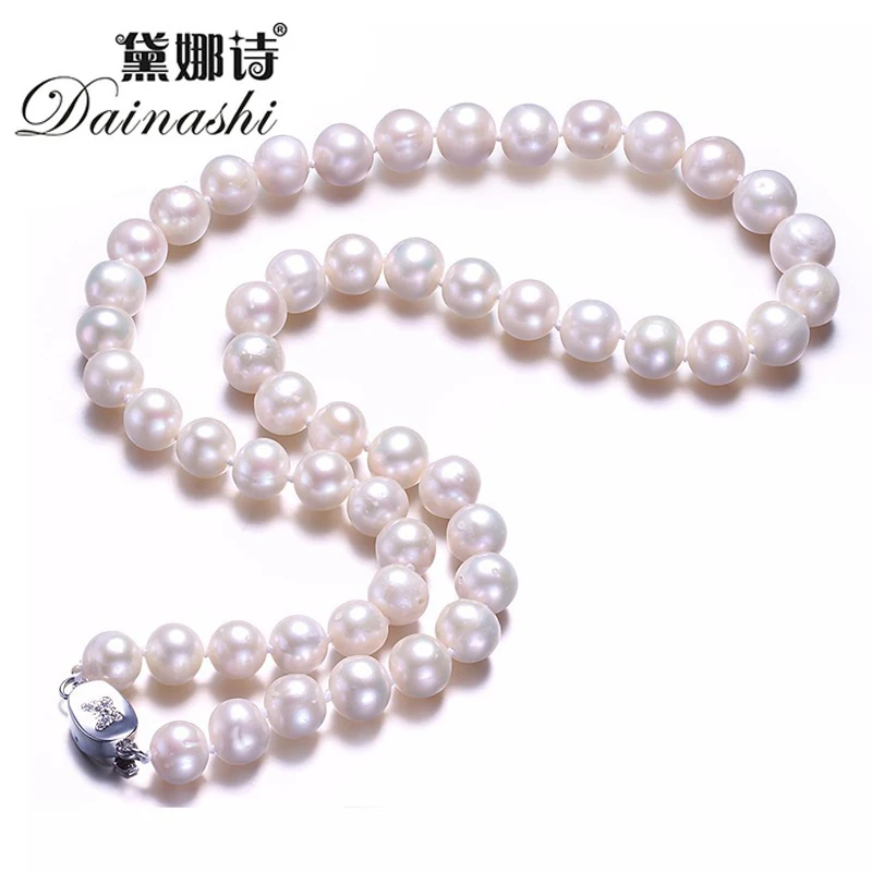 Pearl Trim Chain - Dainashi 100% Natural Freshwate Pearl Necklace,