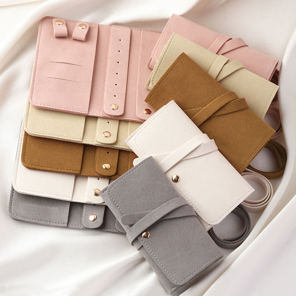 Velvet Ribbon Roll - Travel Portable Jewelry Organizer Roll Foldable