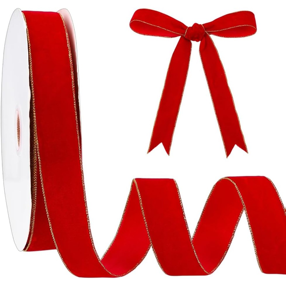 Velvet Ribbon Roll - 1 Roll 20 Yards Velvet Ribbons