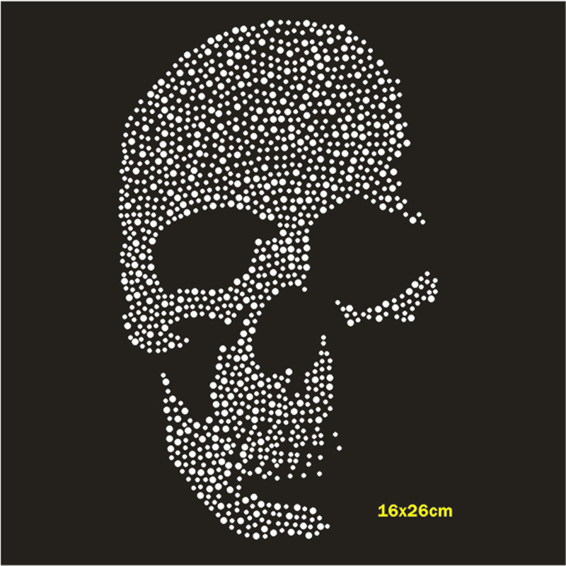 Skull Hotfix Strass Motif Cust - Hotfix Rhinestone Sheet review and price