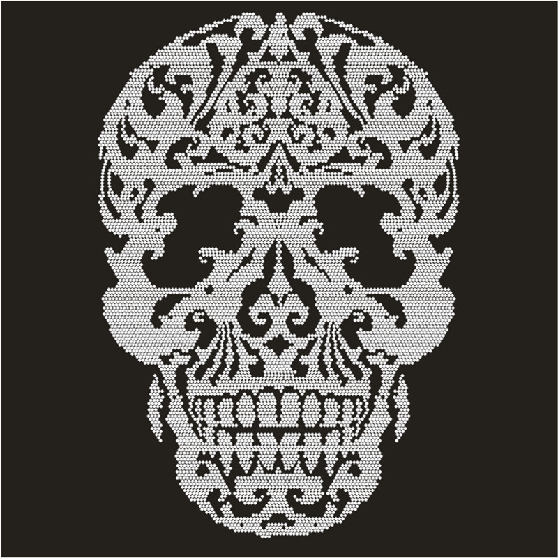 Skull Hotfix Strass Motif Cust - Hotfix Rhinestone Sheet review and price