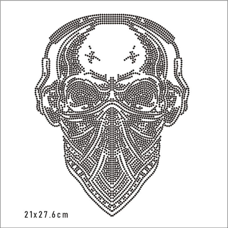 Skull Hotfix Strass Motif Cust - Hotfix Rhinestone Sheet review and price