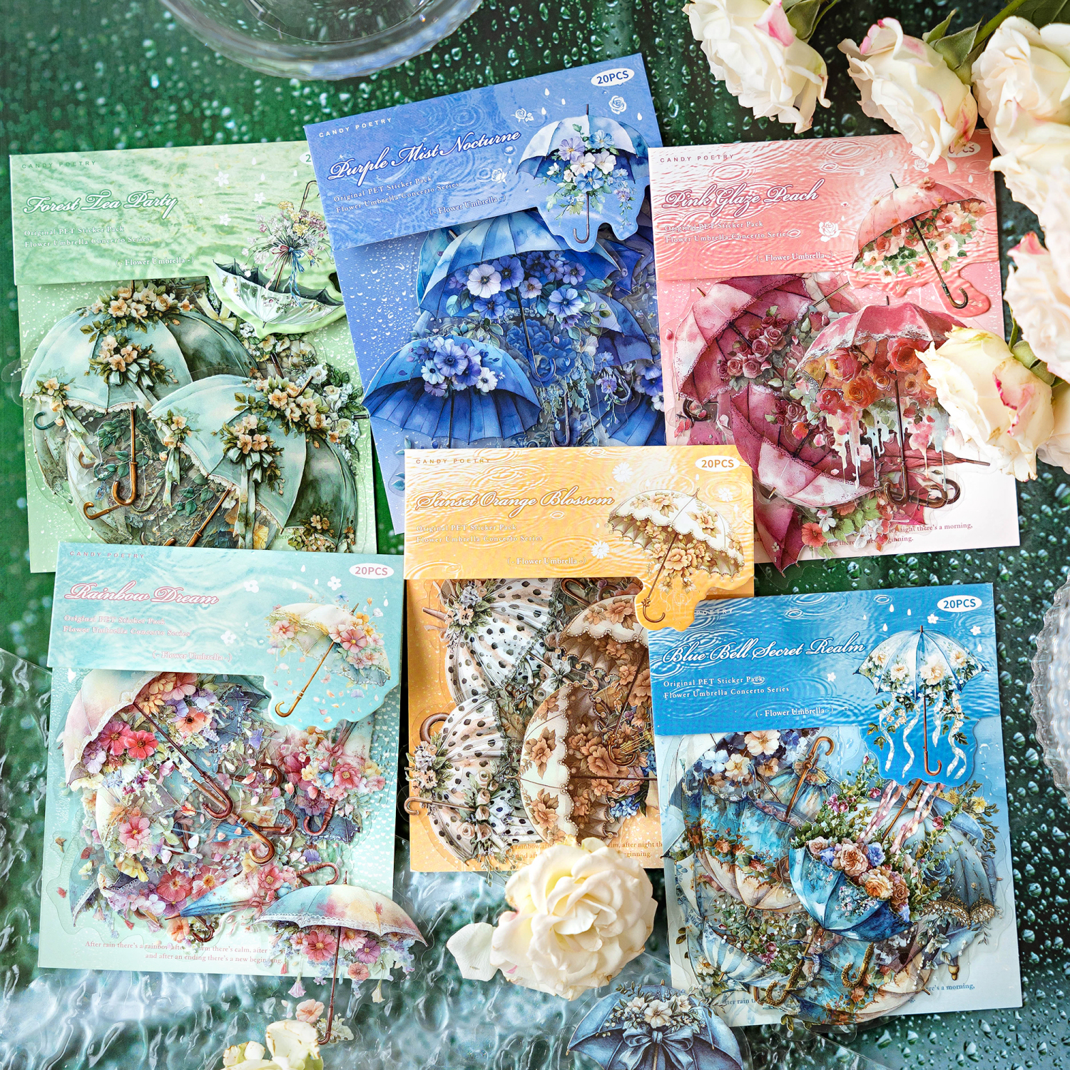 JIANQI 20 pcs Flower umbrella  - Embellishments For Scrapbooking review and price