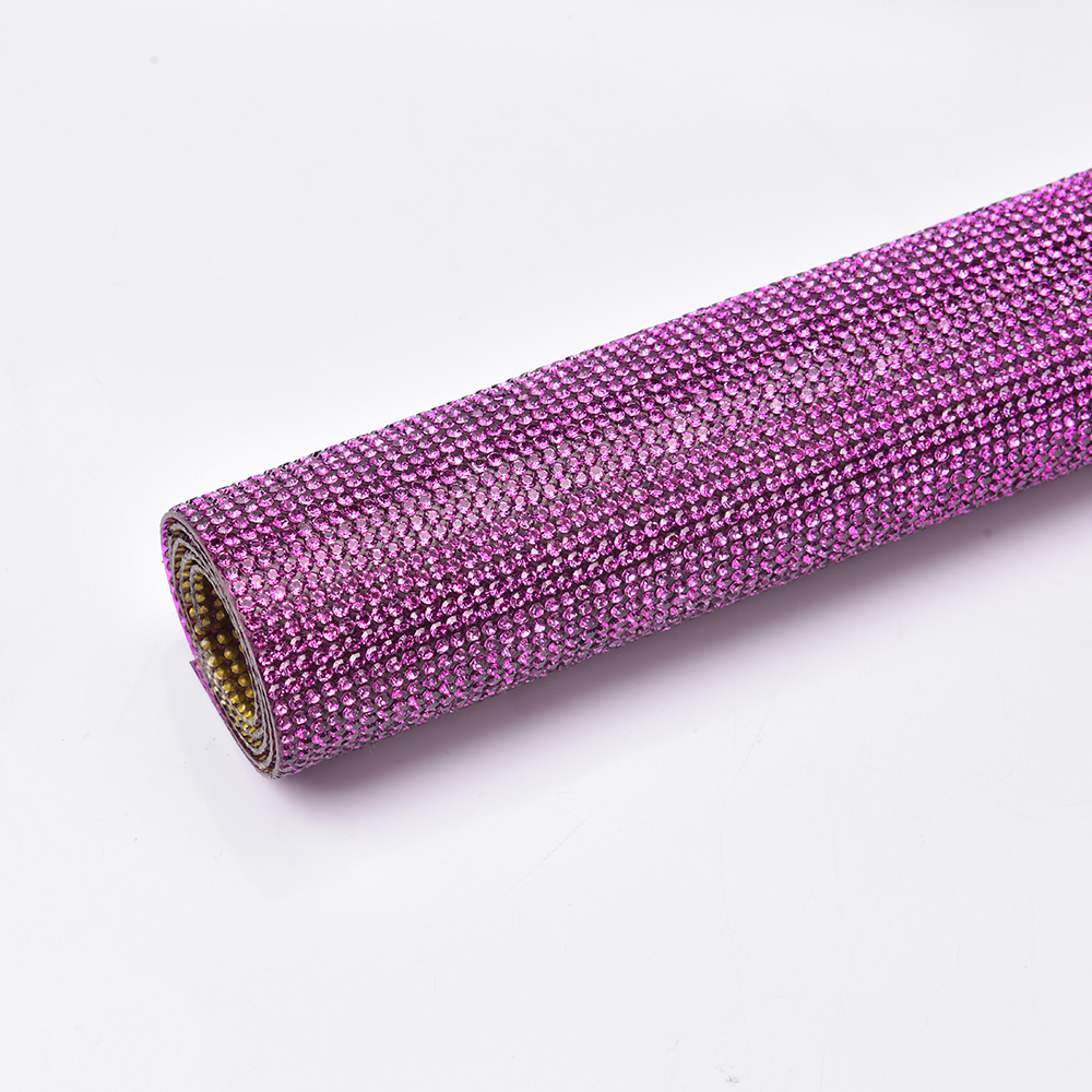 Fuchsia Rhinestone Sticker Tri - Hotfix Rhinestone Sheet review and price