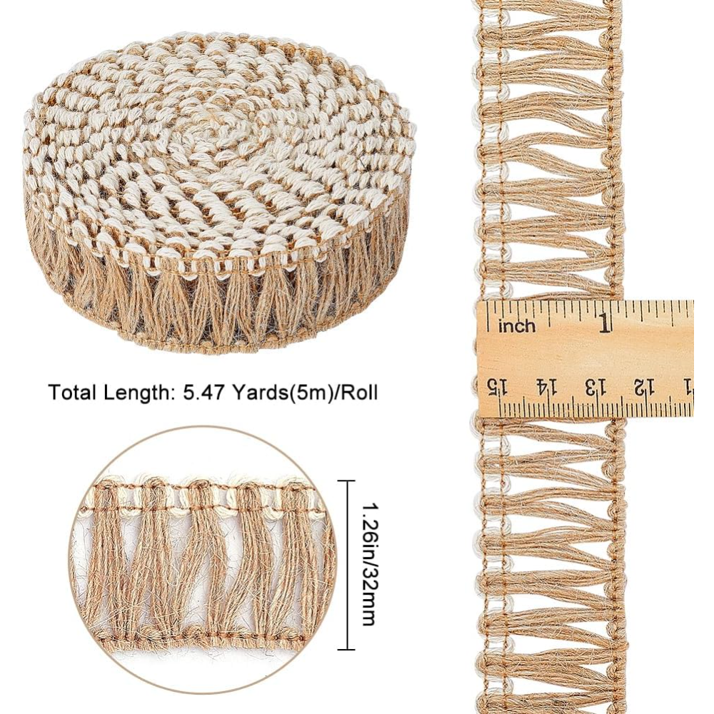 5 Meters Burlap Fringe Tassel  - Fringe Ribbon Sewing review and price