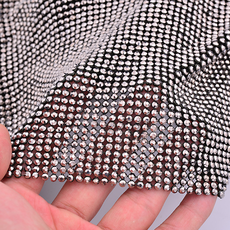 JUNAO 45*120cm Black Gold Crys - Crystal Mesh Fabric review and price