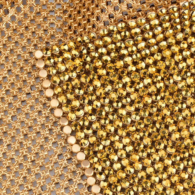 JUNAO 45*120cm Black Gold Crys - Crystal Mesh Fabric review and price