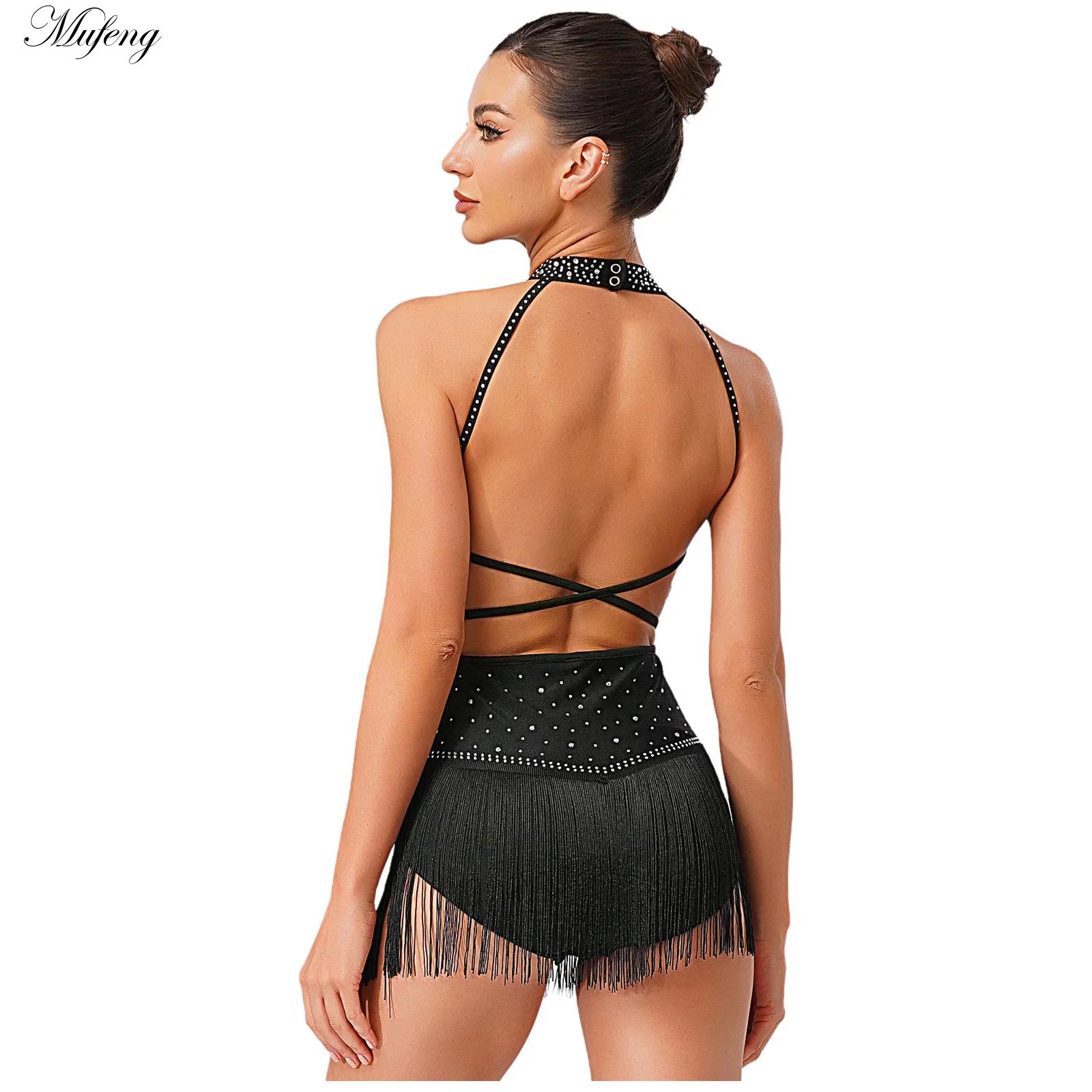 Women Dance Rhythmic Dresses S - Rhinestone Banding Trim review and price