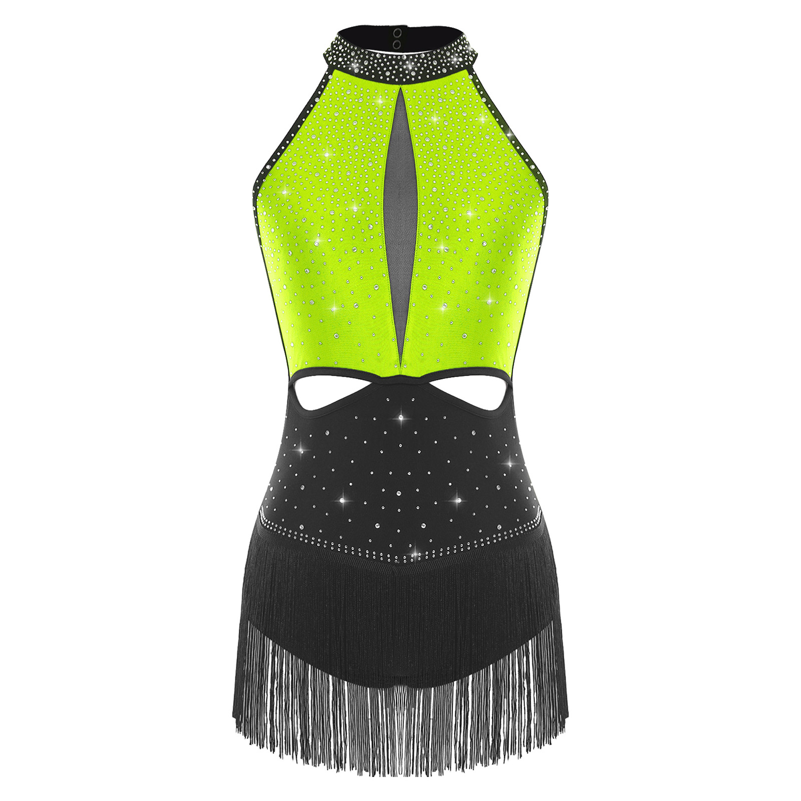 Women Dance Rhythmic Dresses S - Rhinestone Banding Trim review and price