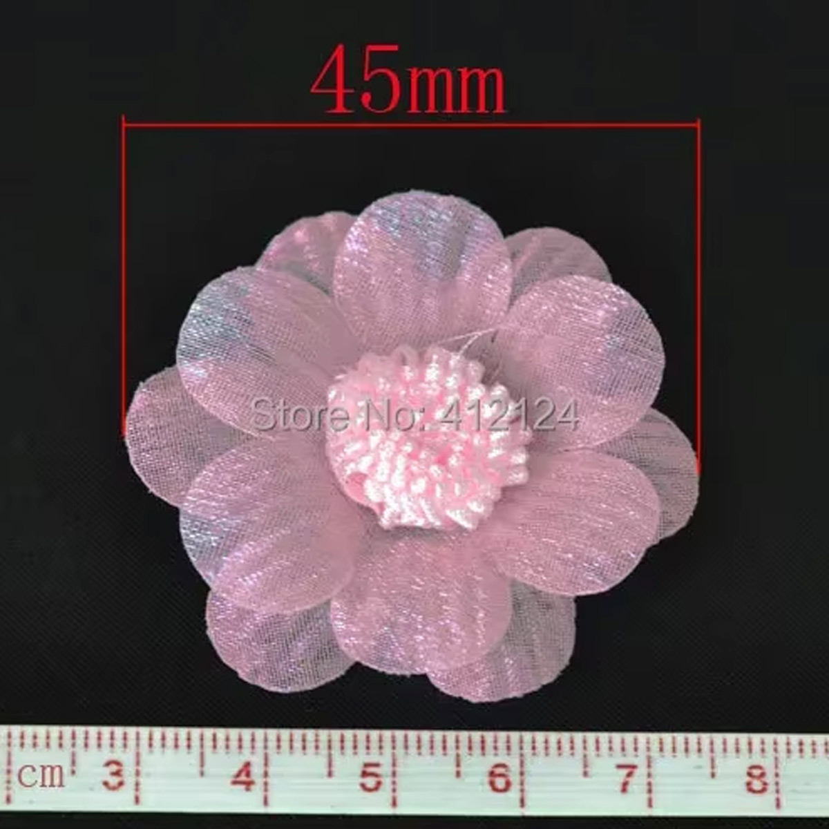 300Pcs Pink Organza Flowers Em - Embellishments For Scrapbooking review and price