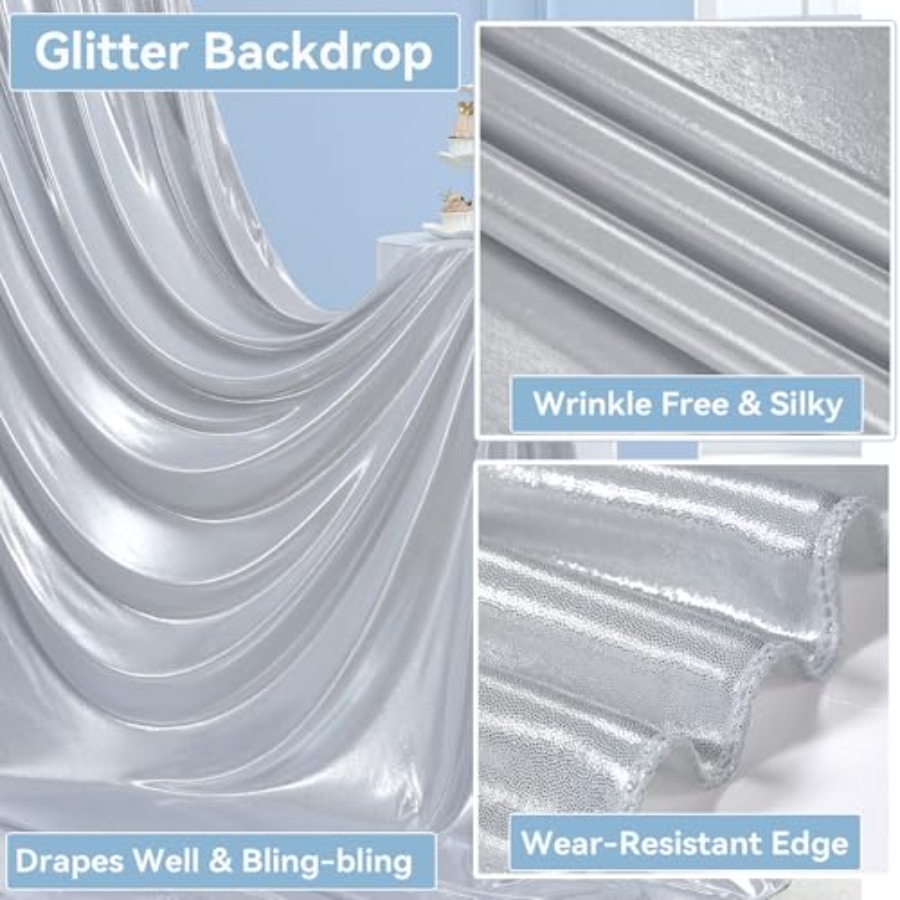 Parties and weddings: silver s - Sequin Fabric Panel review and price