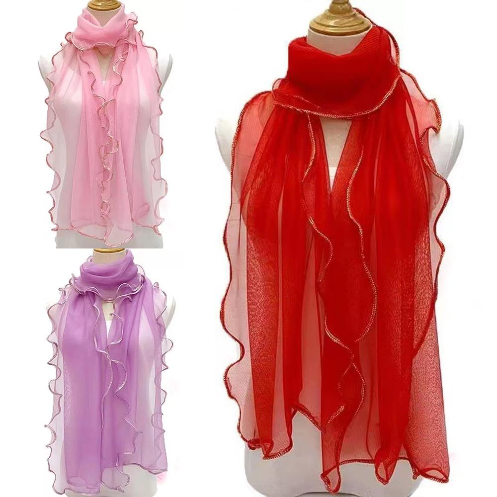 Lightweight Hijab Silk Shawl W - Tassel Fringe Trim review and price