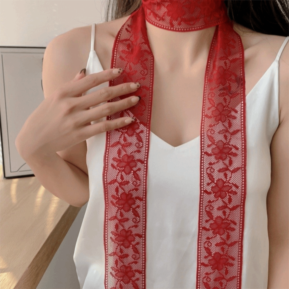 Stylish Floral Lace Printed Sc - Lace Ribbon Trim review and price