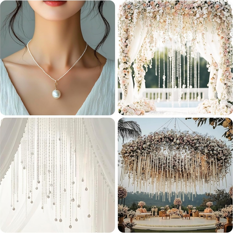 2/5m ABS Imitation Pearl Bead  - Pearl Trim Chain review and price
