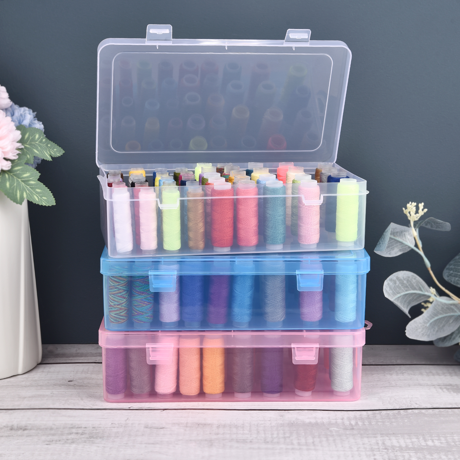 New Sewing Thread Box 42 Piece - Craft Embellishment Storage review and price