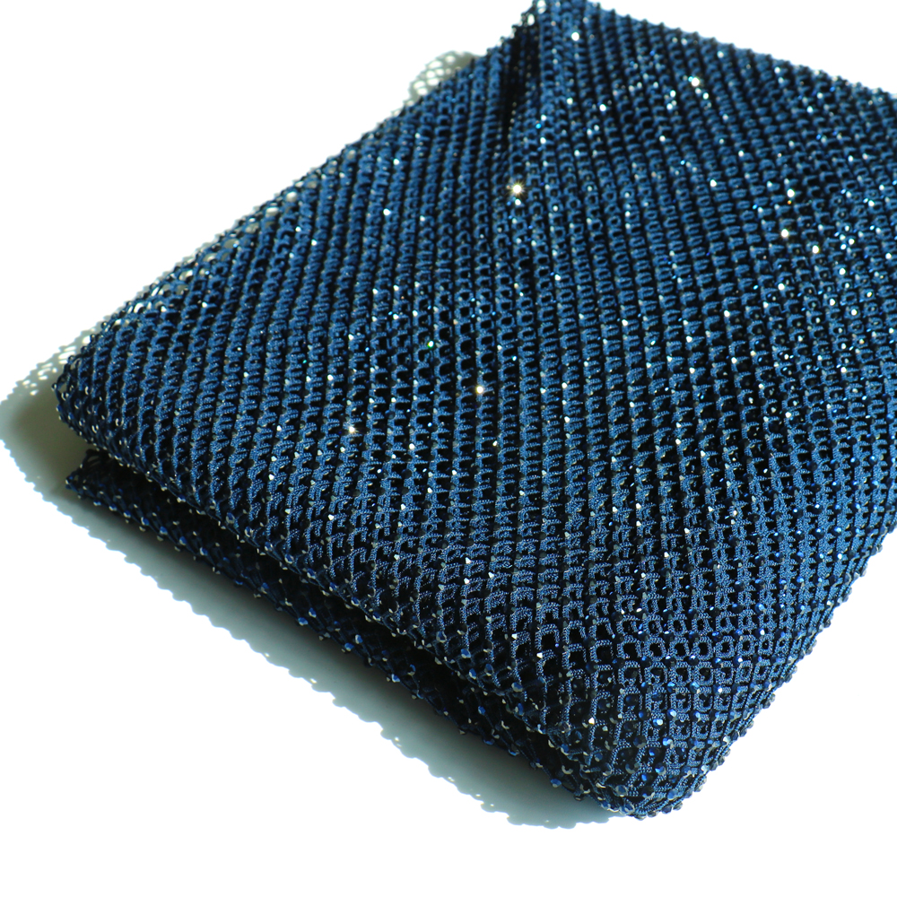 SS10 Rhinestones Mesh Navy Col - Crystal Mesh Fabric review and price