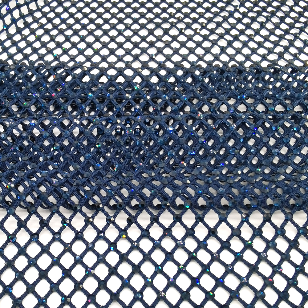 SS10 Rhinestones Mesh Navy Col - Crystal Mesh Fabric review and price