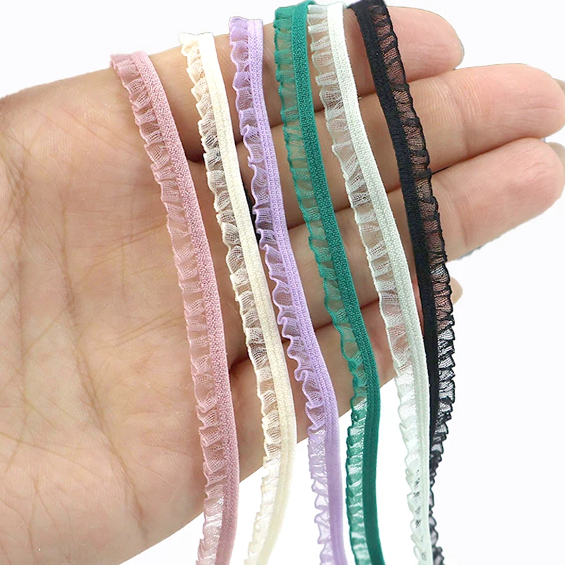 6mm 10/20/45Meters Pleated Lac - Lace Ribbon Trim review and price