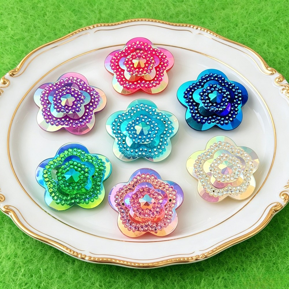 12pcs Glitter Crystal AB Flowe - Sew On Rhinestone review and price