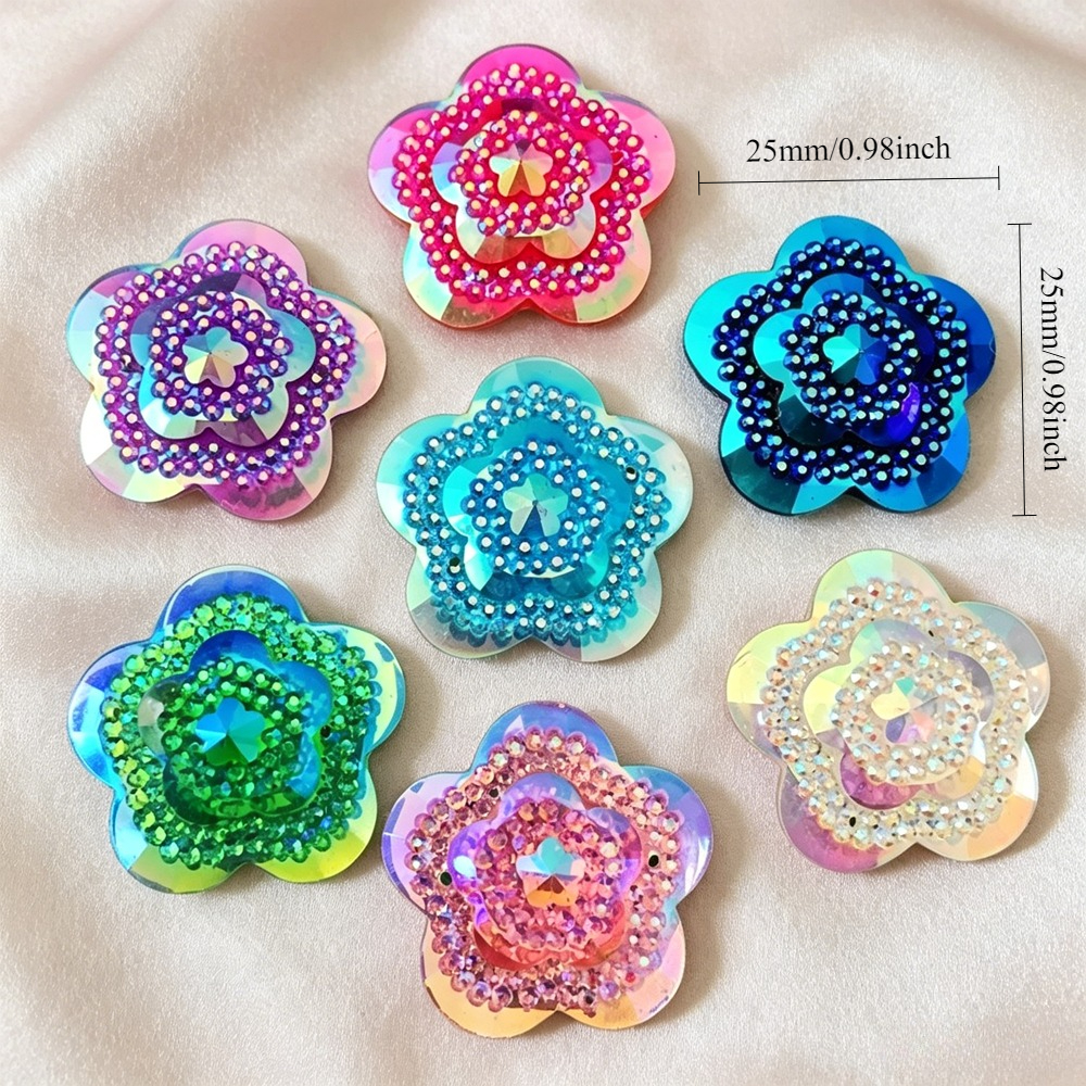 12pcs Glitter Crystal AB Flowe - Sew On Rhinestone review and price