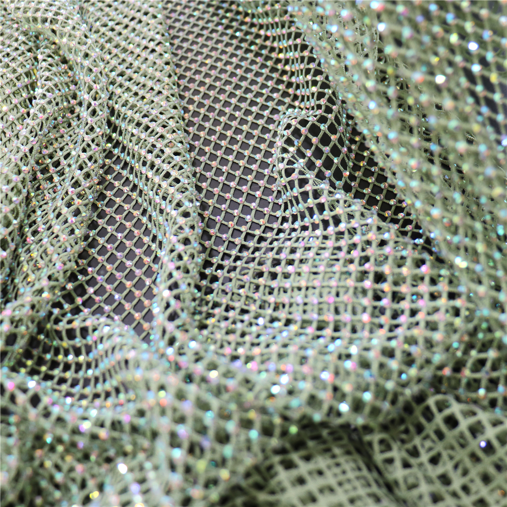 Fashion DIY AB Color Rhineston - Crystal Mesh Fabric review and price