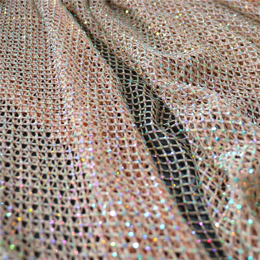 Fashion DIY AB Color Rhineston - Crystal Mesh Fabric review and price