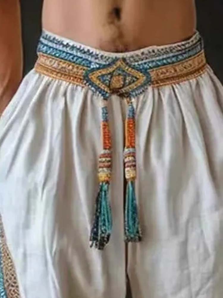 Men's Tassel Elastic Waist Cas - Tassel Fringe Trim review and price