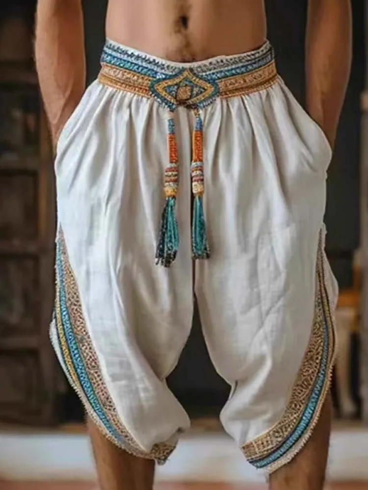 Men's Tassel Elastic Waist Cas - Tassel Fringe Trim review and price