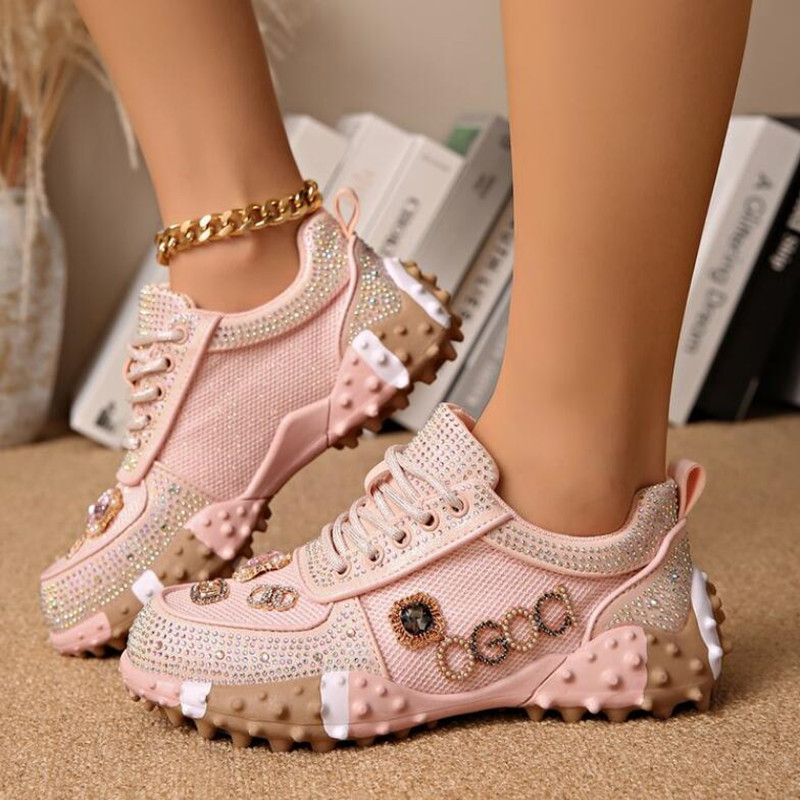 Women 2026 Sneakers Rhinestone - Crystal Mesh Fabric review and price