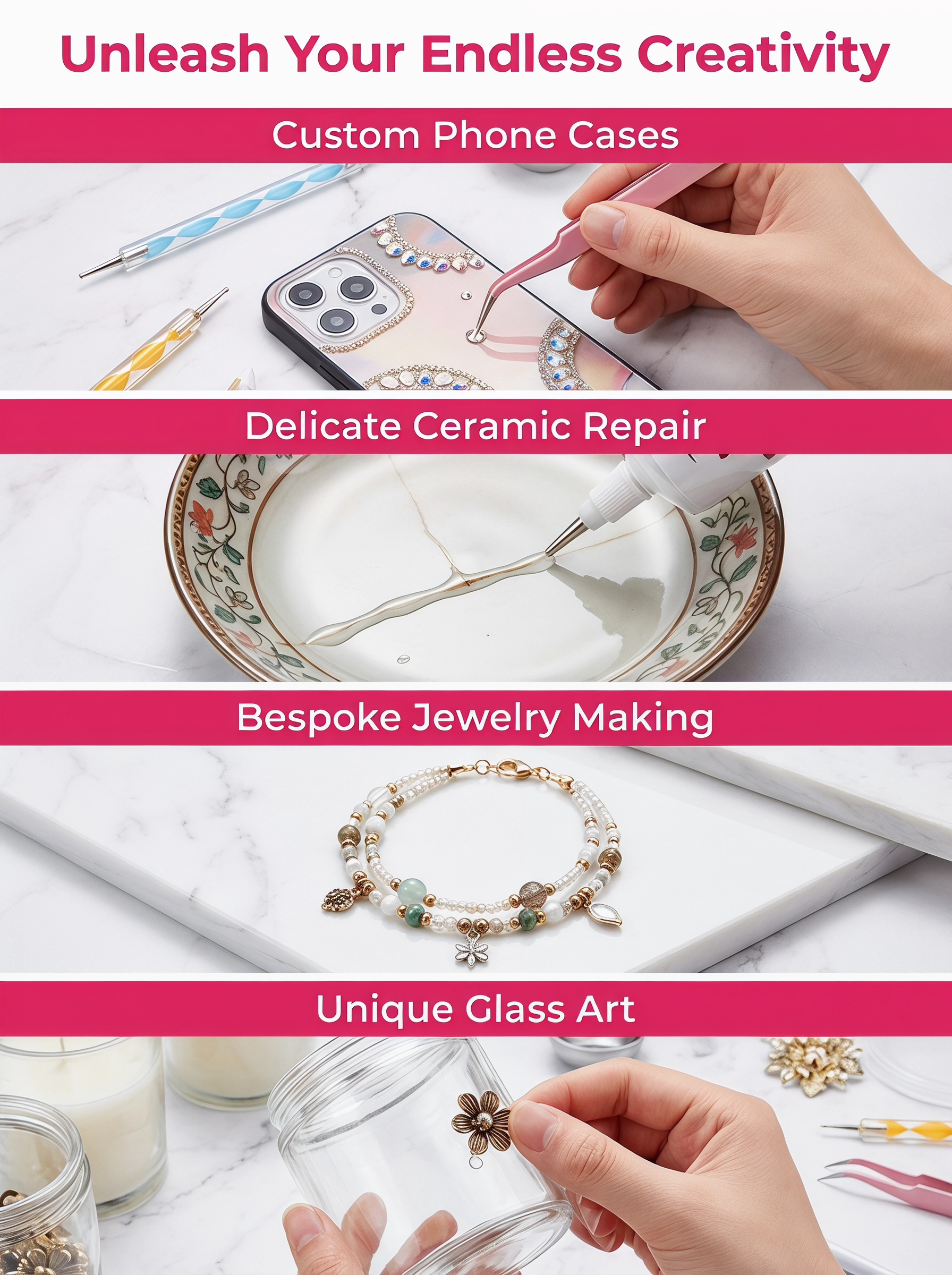 3Pcs Transparent Invisible Jew - Embellishment Glue Craft review and price