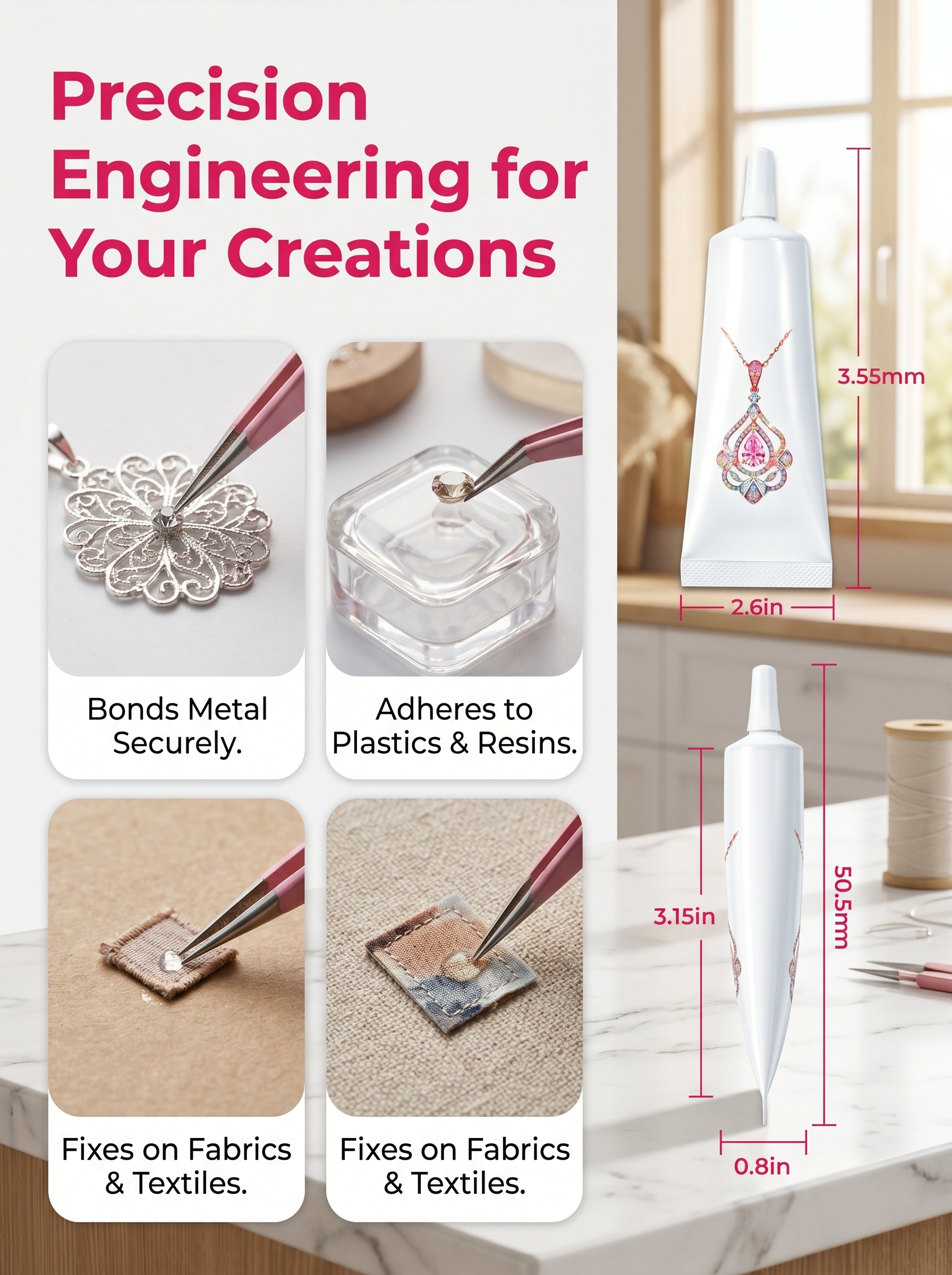 3Pcs Transparent Invisible Jew - Embellishment Glue Craft review and price