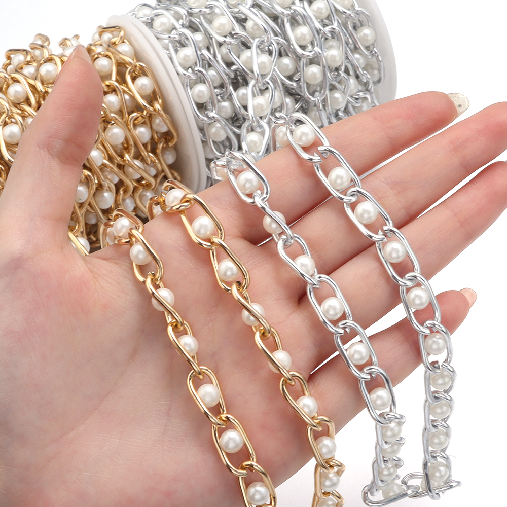 5Yards/Roll Beaded Chain Imita - Pearl Trim Chain review and price