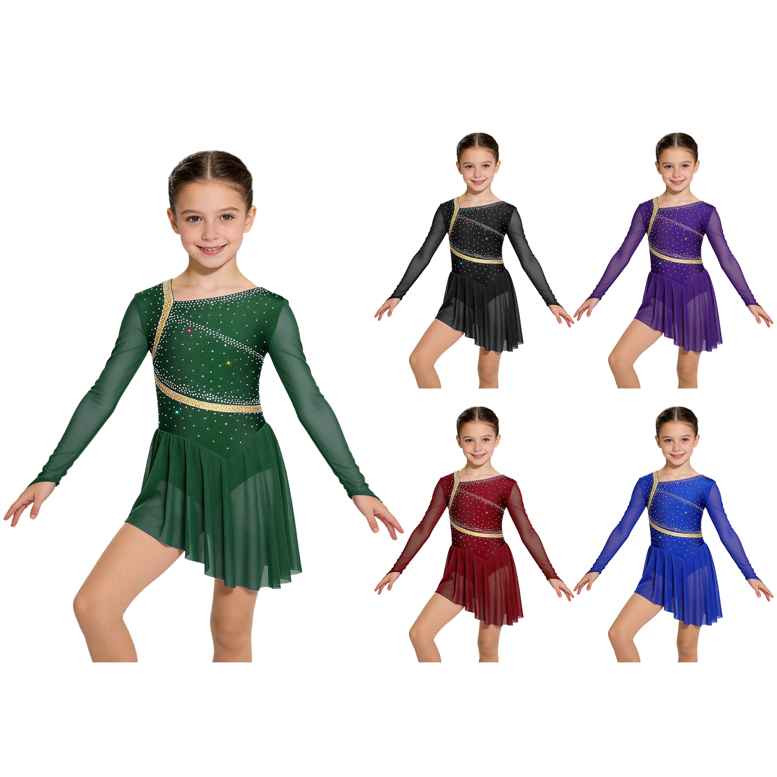 Kids Girls Figure Skating Lyri - Rhinestone Banding Trim review and price