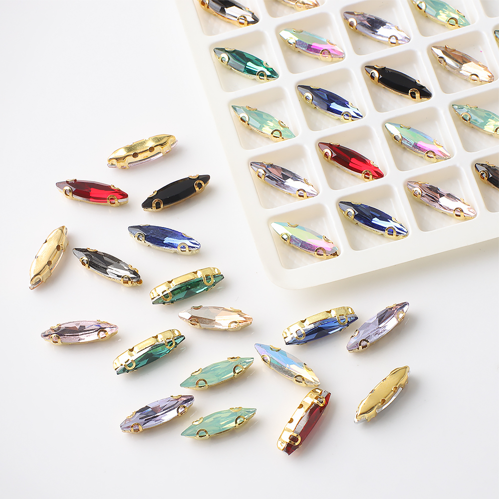 20Pcs 4x15mm Horse eye Crystal - Sew On Rhinestone review and price