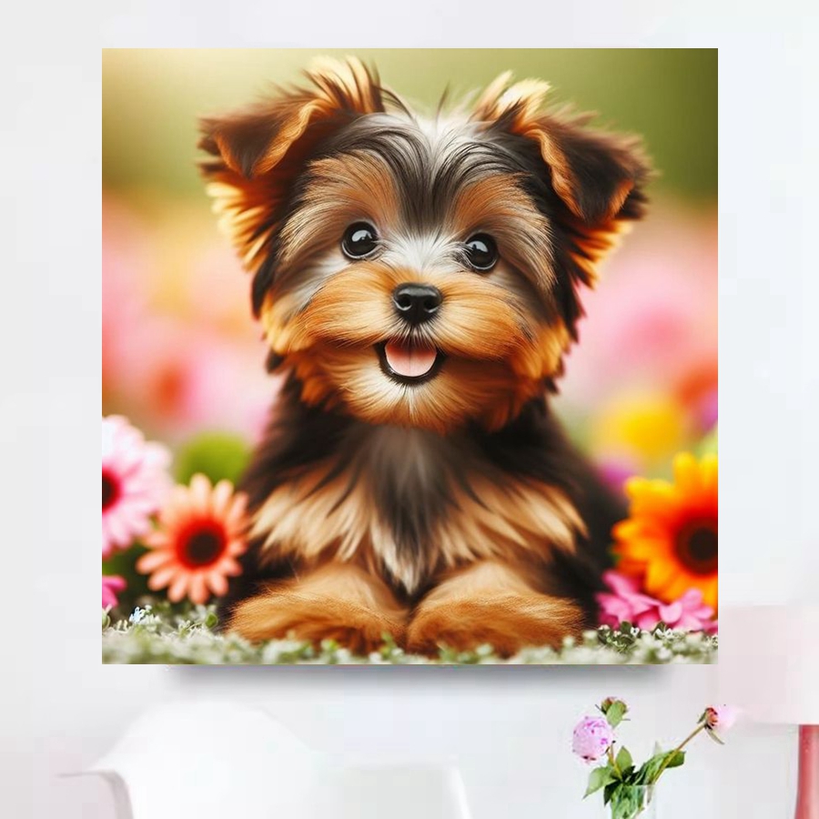 Yorkshire Terrier Dog 5D DIY D - Embroidery Embellishments review and price