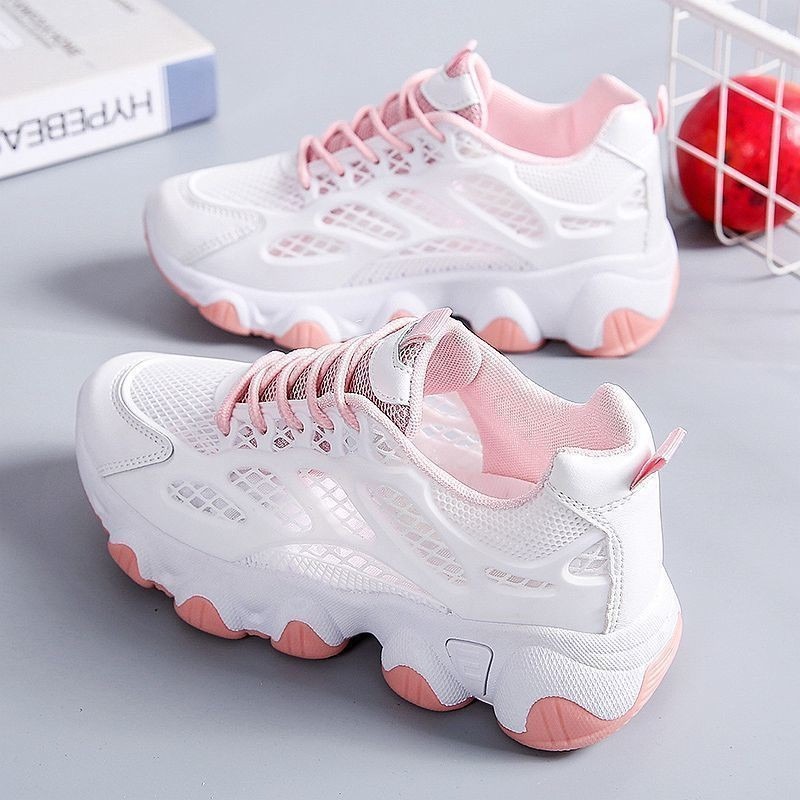 Breathable Mesh Chunky Sneaker - Guipure Lace Panel review and price