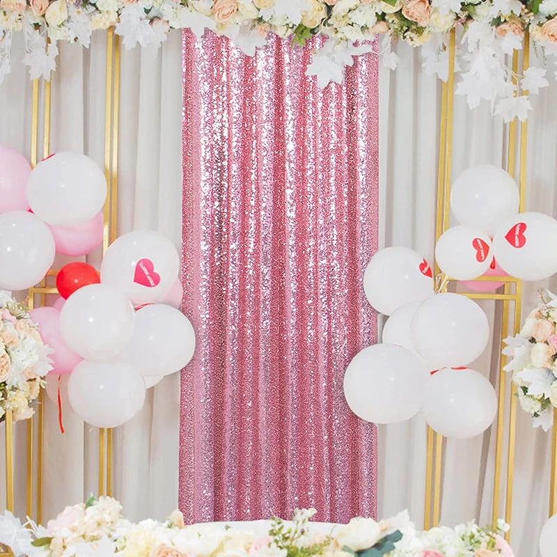 1PC Pink Sequin Backdrop Curta - Sequin Fabric Panel review and price