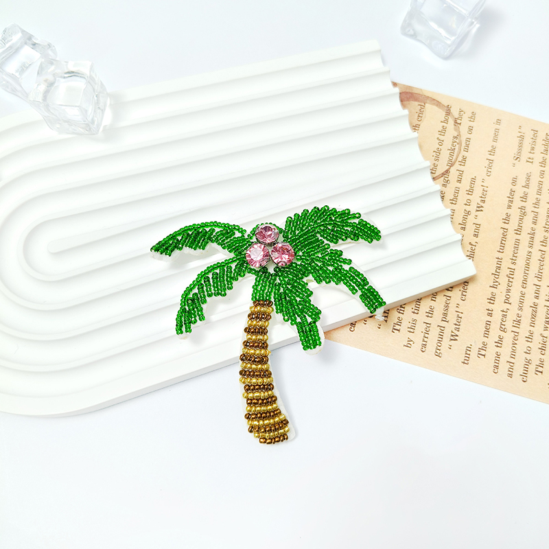 1Pc 3D Coconut Tree Beaded Pat - Craft Embellishments review and price