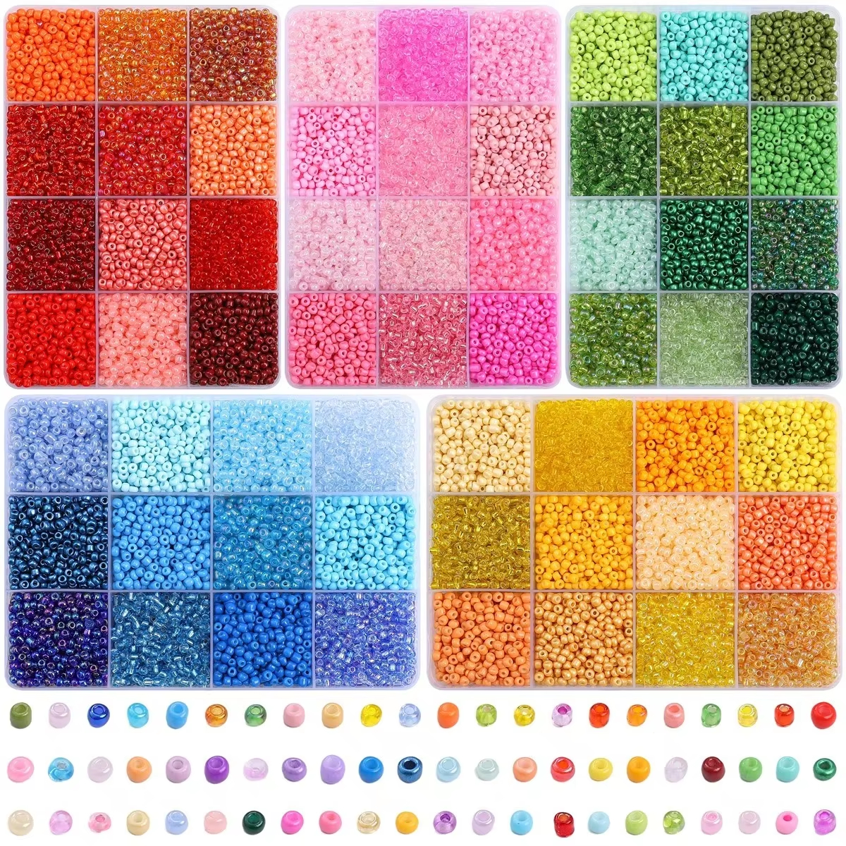 3600pcs 3mm Glass Seed Beads,  - Craft Embellishment Storage review and price