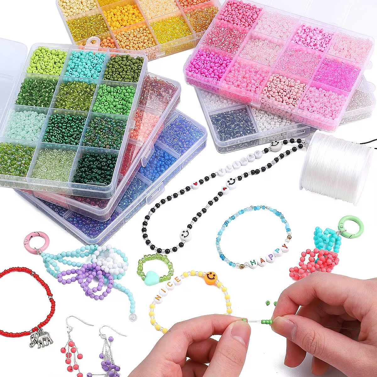 3600pcs 3mm Glass Seed Beads,  - Craft Embellishment Storage review and price