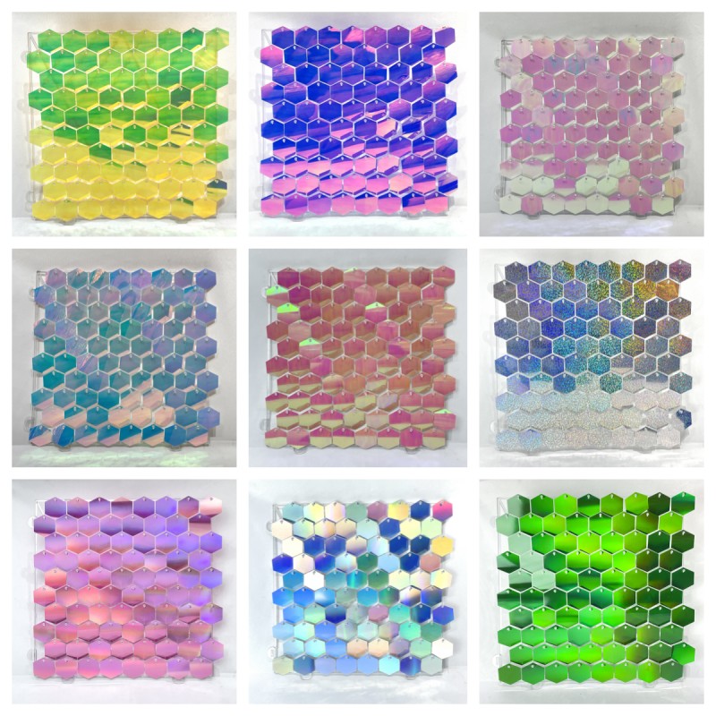 1pc Hexagon Sequin Backdrop Pa - Sequin Fabric Panel review and price