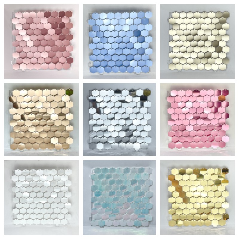 1pc Hexagon Sequin Backdrop Pa - Sequin Fabric Panel review and price