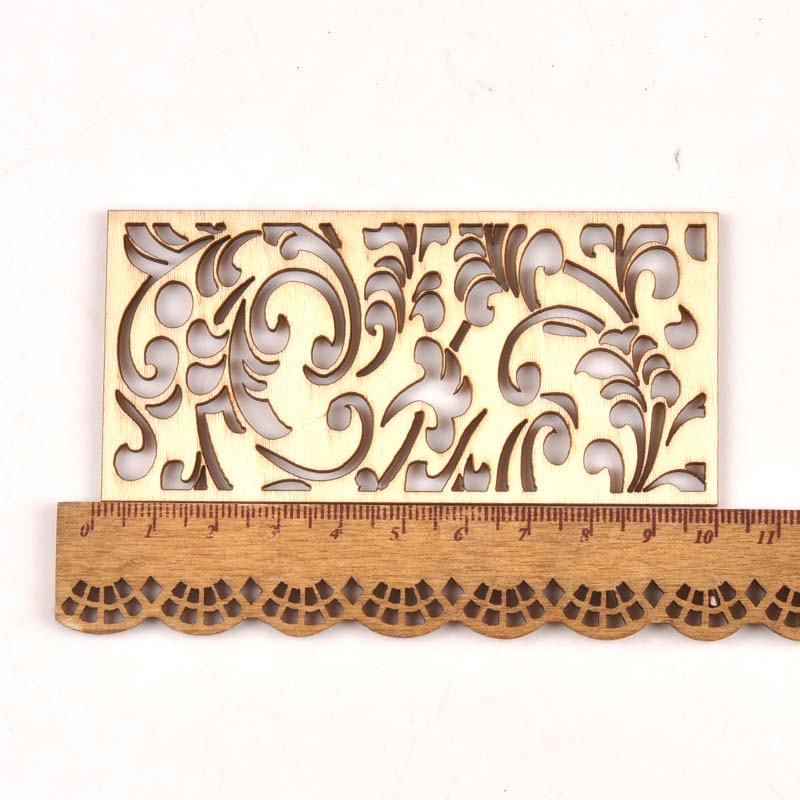 5Pcs Hollow Lace Wood Crafts F - Embellishments For Scrapbooking review and price