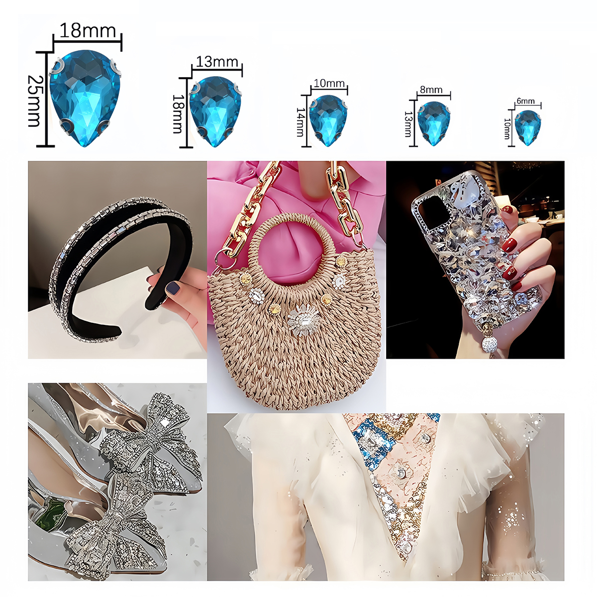 Water Drop Crystal Glass Rhine - Sew On Rhinestone review and price