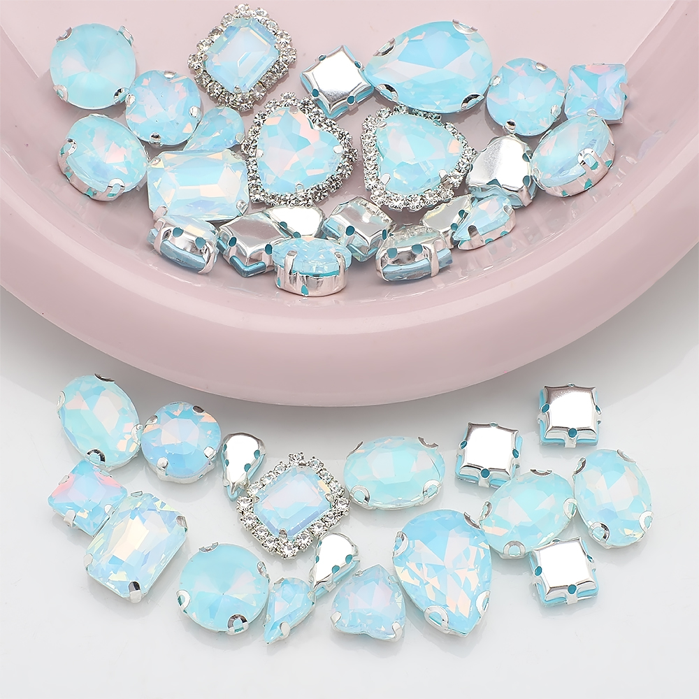 40pcs/bag Mix Shape Opal Glass - Sew On Rhinestone review and price