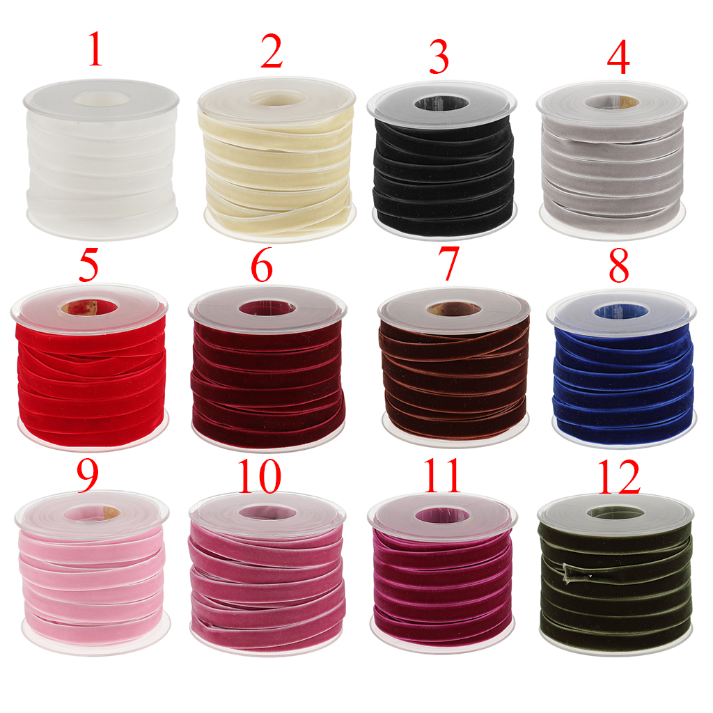 20 Yard 10mm Wide Velvet Ribbo - Velvet Ribbon Roll review and price