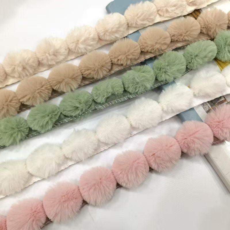 3cm Faux Rabbit Fur Pom Pom Ba - Fringe Ribbon Sewing review and price