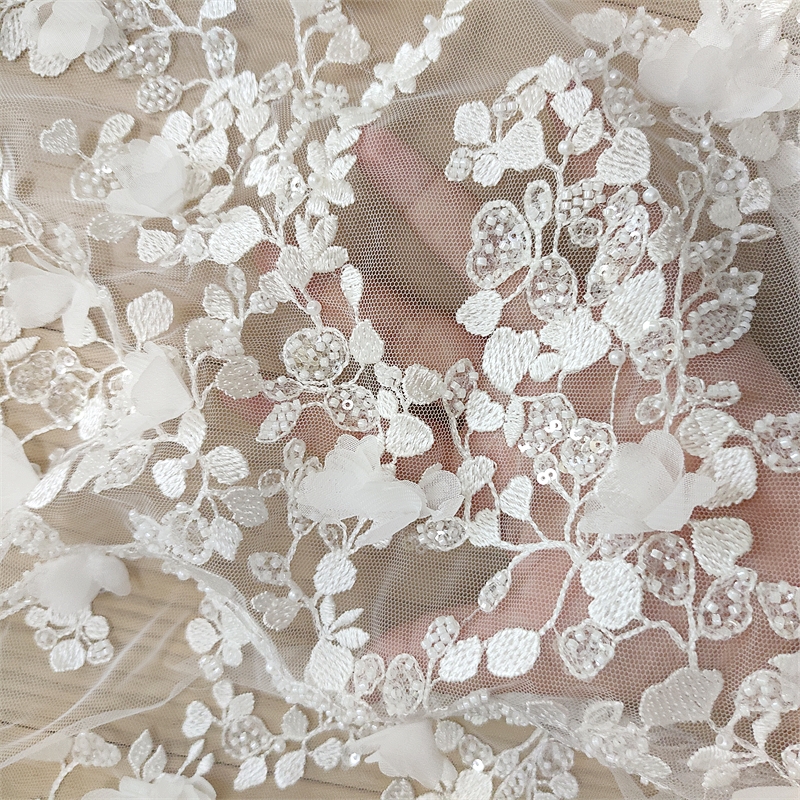 Ivory 3D Floral Hand Beaded La - Craft Embellishments review and price