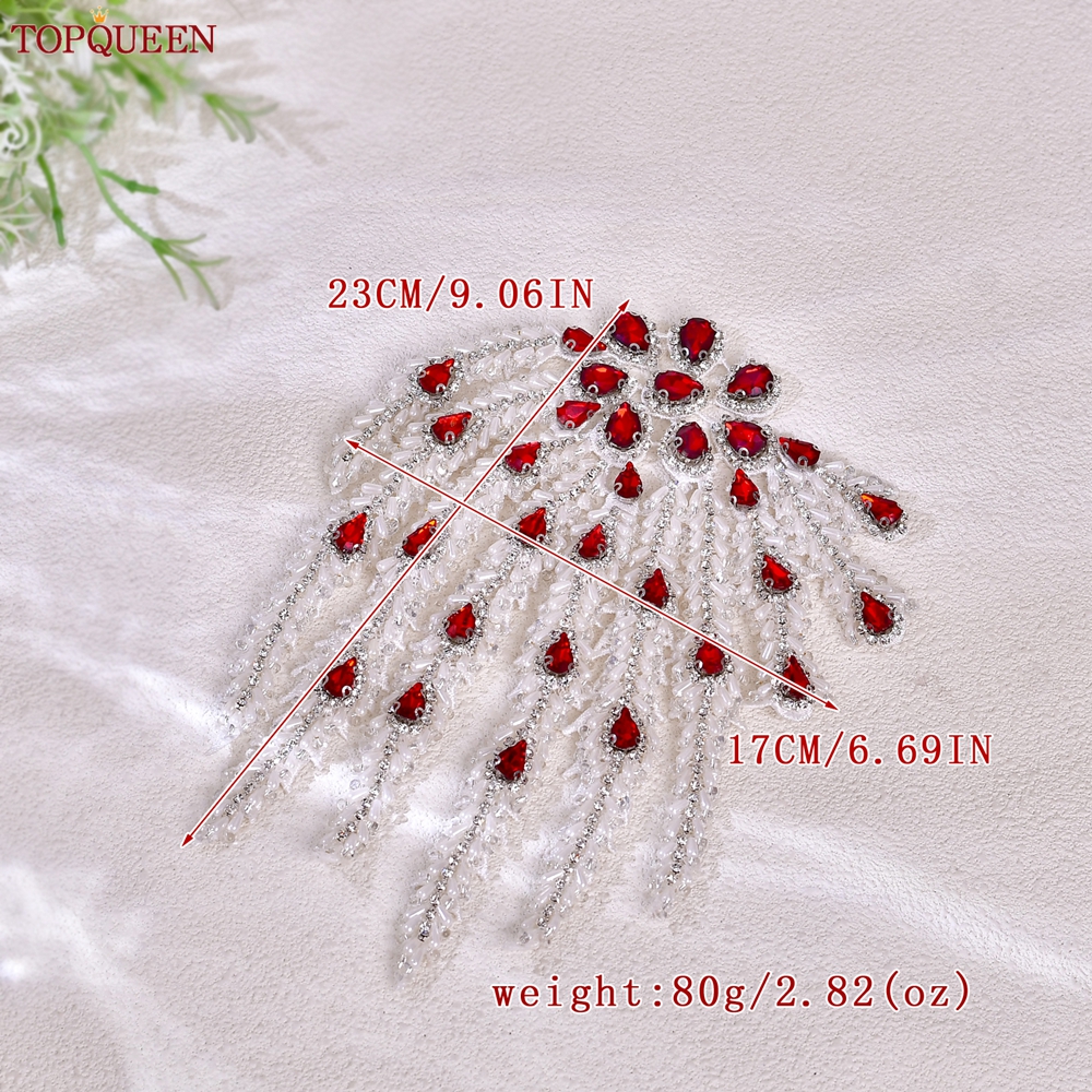 TOPQUEEN Hand-sewn Beaded Tass - Sew On Rhinestone review and price